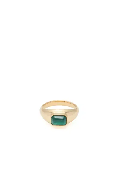 GABRIELA HEARST Small Ring in 18K Yellow Gold & Malachite Stone | Thumbnail 3 GABRIELA HEARST Small Ring in 18K Yellow Gold & Malachite Stone | Thumbnail 3