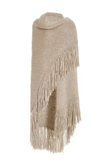 Gabriela Hearst Lauren Knit Wrap in Oatmeal Welfat Cashmere | Thumbnail 1 Gabriela Hearst Lauren Knit Wrap in Oatmeal Welfat Cashmere | Thumbnail 1