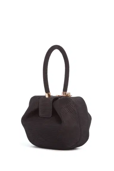 GABRIELA HEARST Nina Bag in Chocolate Corded Suede | Thumbnail 1 GABRIELA HEARST Nina Bag in Chocolate Corded Suede | Thumbnail 1