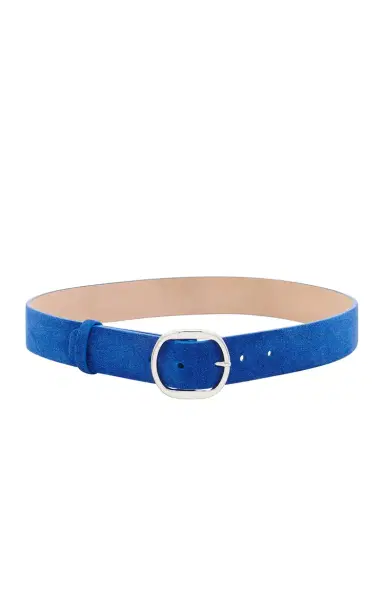 Gabriela Hearst Elster Belt in Cobalt Suede | Thumbnail 1 Gabriela Hearst Elster Belt in Cobalt Suede | Thumbnail 1