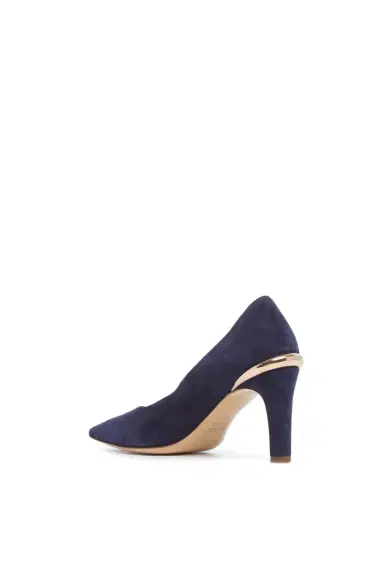 Gabriela Hearst Edwina High Heel Stiletto Pump in Navy Suede | Thumbnail 3 Gabriela Hearst Edwina High Heel Stiletto Pump in Navy Suede | Thumbnail 3