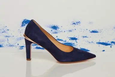 Gabriela Hearst Edwina High Heel Stiletto Pump in Navy Suede | Thumbnail 5 Gabriela Hearst Edwina High Heel Stiletto Pump in Navy Suede | Thumbnail 5