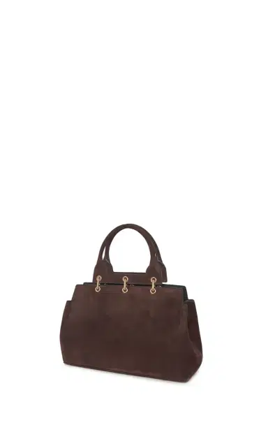 Gabriela Hearst Small Amethyst Tote Bag in Dark Brown Suede | Thumbnail 3 Gabriela Hearst Small Amethyst Tote Bag in Dark Brown Suede | Thumbnail 3