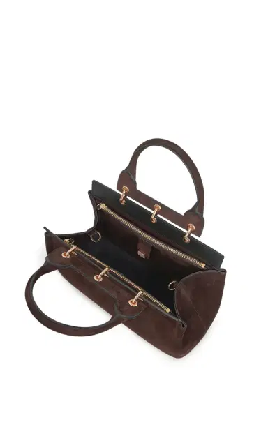 Gabriela Hearst Small Amethyst Tote Bag in Dark Brown Suede | Thumbnail 5 Gabriela Hearst Small Amethyst Tote Bag in Dark Brown Suede | Thumbnail 5