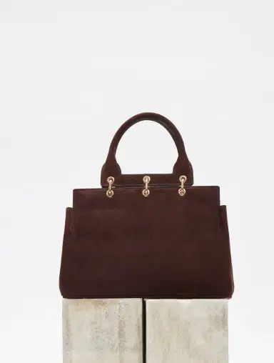 Gabriela Hearst Small Amethyst Tote Bag in Dark Brown Suede | Thumbnail 7 Gabriela Hearst Small Amethyst Tote Bag in Dark Brown Suede | Thumbnail 7