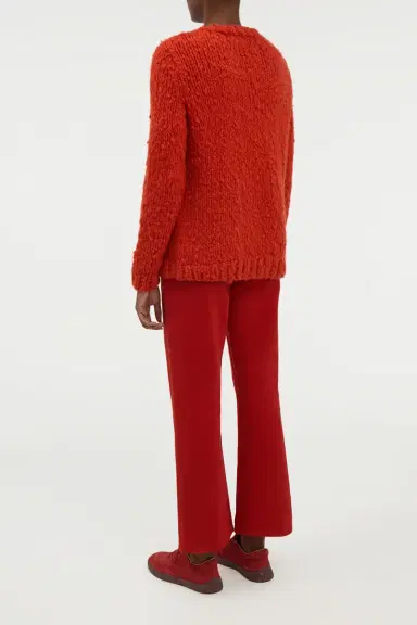 Gabriela Hearst Lawrence Knit Sweater in Antelope Orange Welfat Cashmere | Thumbnail 3 Gabriela Hearst Lawrence Knit Sweater in Antelope Orange Welfat Cashmere | Thumbnail 3