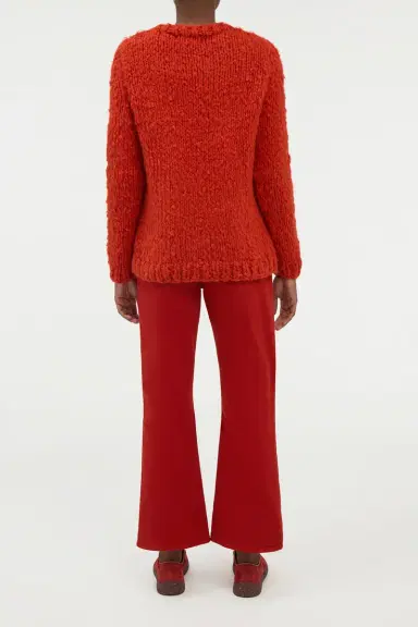 Gabriela Hearst Lawrence Knit Sweater in Antelope Orange Welfat Cashmere | Thumbnail 4 Gabriela Hearst Lawrence Knit Sweater in Antelope Orange Welfat Cashmere | Thumbnail 4