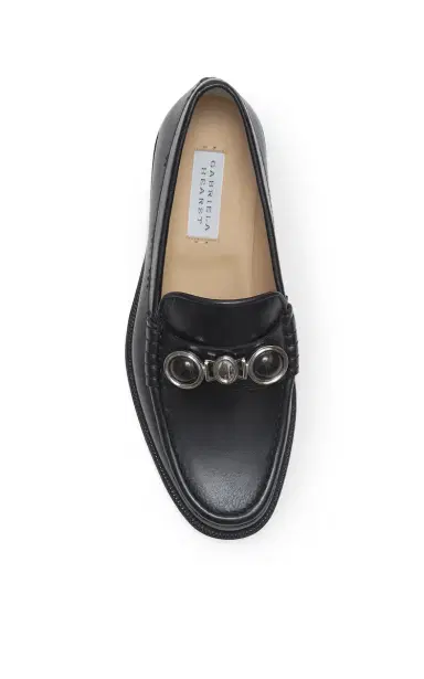 Gabriela Hearst Melchora Stone Loafer in Black Leather | Thumbnail 5 Gabriela Hearst Melchora Stone Loafer in Black Leather | Thumbnail 5