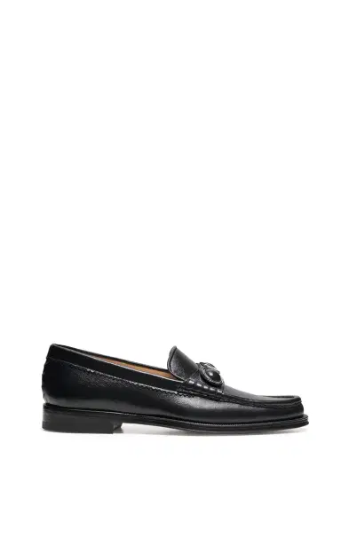 Gabriela Hearst Melchora Stone Loafer in Black Leather | Thumbnail 1 Gabriela Hearst Melchora Stone Loafer in Black Leather | Thumbnail 1