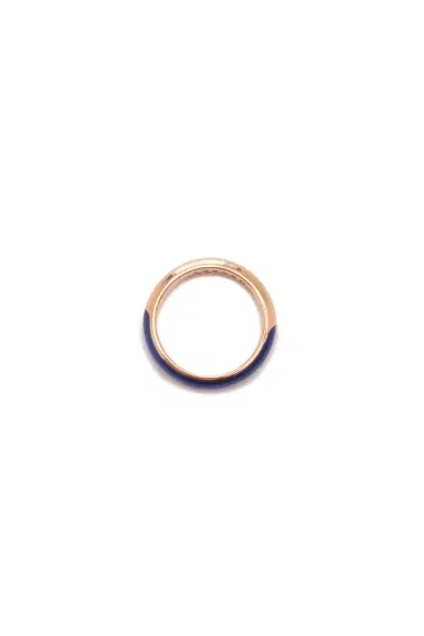 Gabriela Hearst Ring in 18K Rose Gold & Vitreous Blue Enamel | Thumbnail 4 Gabriela Hearst Ring in 18K Rose Gold & Vitreous Blue Enamel | Thumbnail 4