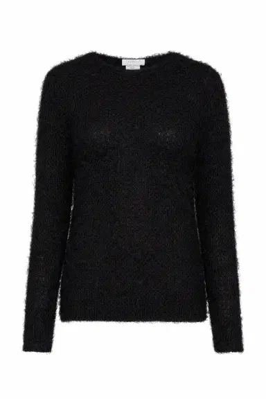 Gabriela Hearst Zoharin Knit Sweater in Black Silk Cashmere | Thumbnail 1 Gabriela Hearst Zoharin Knit Sweater in Black Silk Cashmere | Thumbnail 1