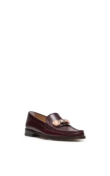 Gabriela Hearst Melchora Stone Loafer in Bordeaux Leather | Thumbnail 2 Gabriela Hearst Melchora Stone Loafer in Bordeaux Leather | Thumbnail 2
