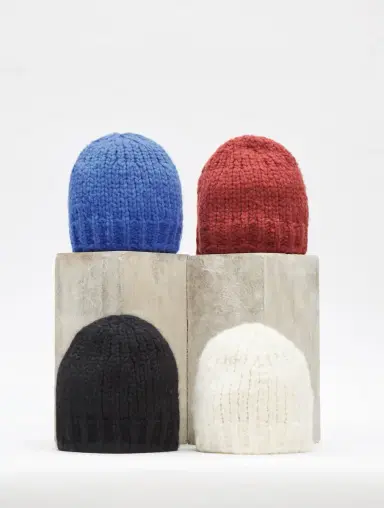 Gabriela Hearst Pacino Knit Hat in Cobalt Welfat Cashmere | Thumbnail 2 Gabriela Hearst Pacino Knit Hat in Cobalt Welfat Cashmere | Thumbnail 2
