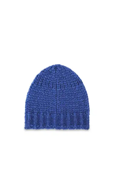 Gabriela Hearst Pacino Knit Hat in Cobalt Welfat Cashmere | Thumbnail 1 Gabriela Hearst Pacino Knit Hat in Cobalt Welfat Cashmere | Thumbnail 1
