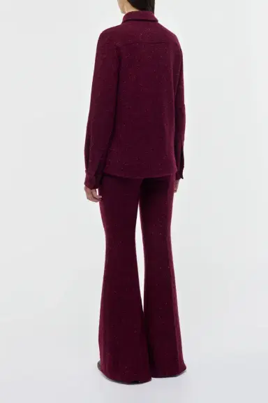 Gabriela Hearst John Austin Shirt in Bordeaux Speckled Cashmere | Thumbnail 4 Gabriela Hearst John Austin Shirt in Bordeaux Speckled Cashmere | Thumbnail 4