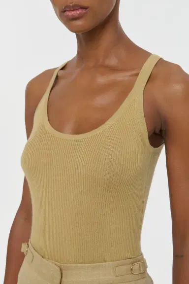 Gabriela Hearst Cinxia Knit Tank Top in Hay Cashmere Silk | Thumbnail 5 Gabriela Hearst Cinxia Knit Tank Top in Hay Cashmere Silk | Thumbnail 5