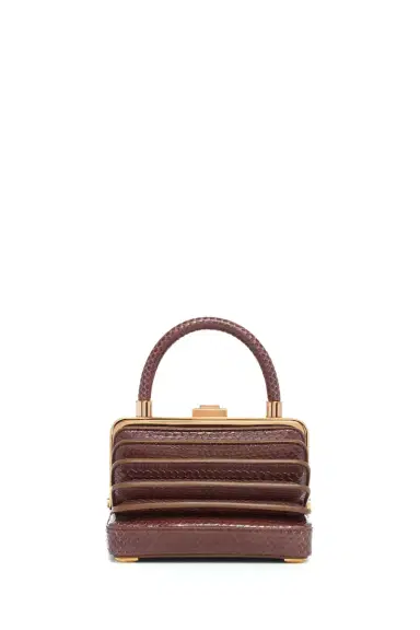 Gabriela Hearst Small Diana Bag in Chocolate Snakeskin | Thumbnail 2 Gabriela Hearst Small Diana Bag in Chocolate Snakeskin | Thumbnail 2