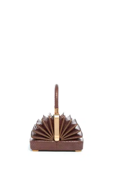 Gabriela Hearst Small Diana Bag in Chocolate Snakeskin | Thumbnail 3 Gabriela Hearst Small Diana Bag in Chocolate Snakeskin | Thumbnail 3