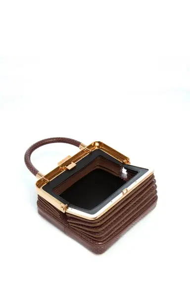 Gabriela Hearst Small Diana Bag in Chocolate Snakeskin | Thumbnail 4 Gabriela Hearst Small Diana Bag in Chocolate Snakeskin | Thumbnail 4