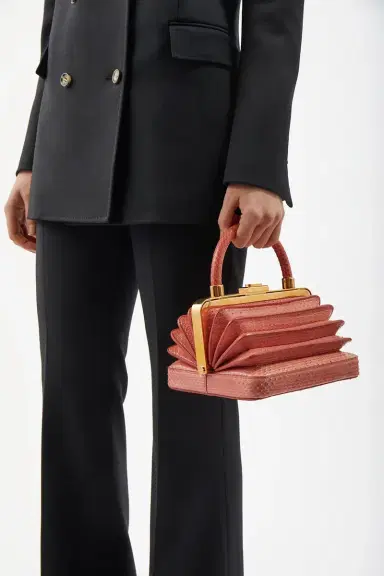 Gabriela Hearst Diana Bag in Pink Snakeskin | Thumbnail 2 Gabriela Hearst Diana Bag in Pink Snakeskin | Thumbnail 2