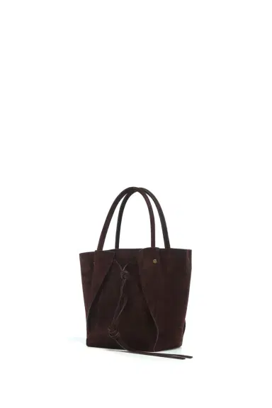 Gabriela Hearst Small Marija Tote Bag in Chocolate Suede | Thumbnail 3 Gabriela Hearst Small Marija Tote Bag in Chocolate Suede | Thumbnail 3