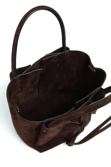 Gabriela Hearst Small Marija Tote Bag in Chocolate Suede | Thumbnail 4 Gabriela Hearst Small Marija Tote Bag in Chocolate Suede | Thumbnail 4