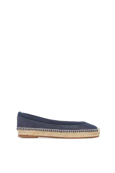 Gabriela Hearst Chariot Espadrille in Recycled Cotton Linen Denim & Suede | Thumbnail 1 Gabriela Hearst Chariot Espadrille in Recycled Cotton Linen Denim & Suede | Thumbnail 1