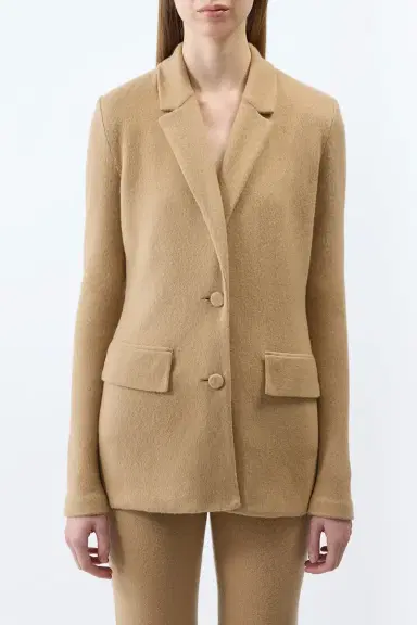 Gabriela Hearst Zander Knit Jacket in Camel Brushed Cashmere | Thumbnail 2 Gabriela Hearst Zander Knit Jacket in Camel Brushed Cashmere | Thumbnail 2