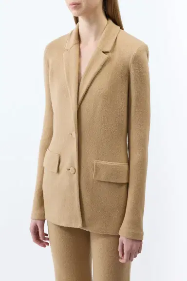 Gabriela Hearst Zander Knit Jacket in Camel Brushed Cashmere | Thumbnail 3 Gabriela Hearst Zander Knit Jacket in Camel Brushed Cashmere | Thumbnail 3