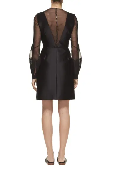 Gabriela Hearst Henrietta Sheer Dress in Black Organza | Thumbnail 4 Gabriela Hearst Henrietta Sheer Dress in Black Organza | Thumbnail 4