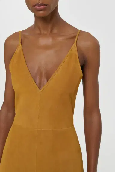Gabriela Hearst Brigita Slip Maxi Dress in Cashew Suede | Thumbnail 5 Gabriela Hearst Brigita Slip Maxi Dress in Cashew Suede | Thumbnail 5