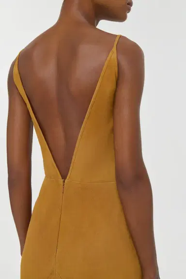 Gabriela Hearst Brigita Slip Maxi Dress in Cashew Suede | Thumbnail 6 Gabriela Hearst Brigita Slip Maxi Dress in Cashew Suede | Thumbnail 6