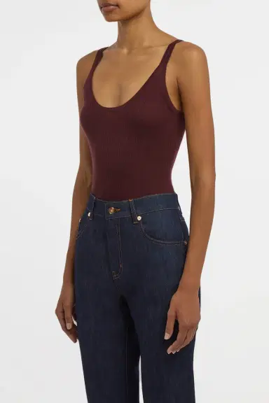 Gabriela Hearst Cinxia Knit Tank Top in Bordeaux Cashmere Silk with Hemp | Thumbnail 3 Gabriela Hearst Cinxia Knit Tank Top in Bordeaux Cashmere Silk with Hemp | Thumbnail 3