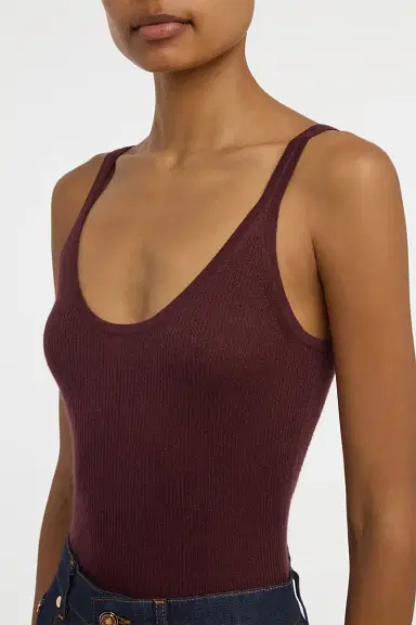 Gabriela Hearst Cinxia Knit Tank Top in Bordeaux Cashmere Silk with Hemp | Thumbnail 5 Gabriela Hearst Cinxia Knit Tank Top in Bordeaux Cashmere Silk with Hemp | Thumbnail 5