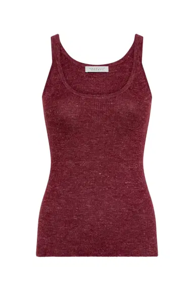 Gabriela Hearst Cinxia Knit Tank Top in Bordeaux Cashmere Silk with Hemp | Thumbnail 1 Gabriela Hearst Cinxia Knit Tank Top in Bordeaux Cashmere Silk with Hemp | Thumbnail 1