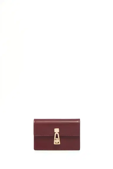 Gabriela Hearst Concertina Card Wallet in Bordeaux & Pink Leather | Thumbnail 1 Gabriela Hearst Concertina Card Wallet in Bordeaux & Pink Leather | Thumbnail 1
