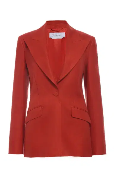 Gabriela Hearst Leiva Blazer in Antelope Orange Linen Twill | Thumbnail 1 Gabriela Hearst Leiva Blazer in Antelope Orange Linen Twill | Thumbnail 1