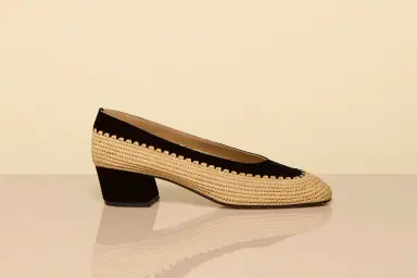 Gabriela Hearst Strength Pump in Black Suede & Natural Raffia | Thumbnail 5 Gabriela Hearst Strength Pump in Black Suede & Natural Raffia | Thumbnail 5