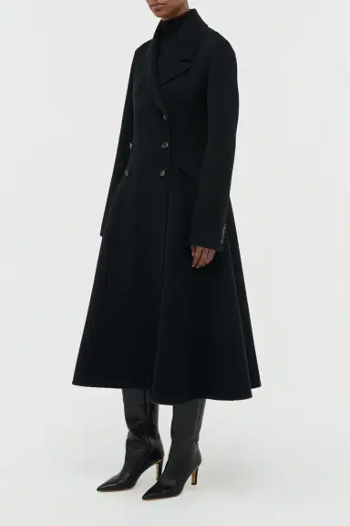 Gabriela Hearst Cantwell Coat in Black Double-face Recycled Cashmere | Thumbnail 3 Gabriela Hearst Cantwell Coat in Black Double-face Recycled Cashmere | Thumbnail 3