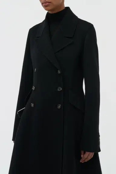 Gabriela Hearst Cantwell Coat in Black Double-face Recycled Cashmere | Thumbnail 7 Gabriela Hearst Cantwell Coat in Black Double-face Recycled Cashmere | Thumbnail 7