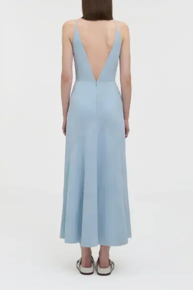 Gabriela Hearst Brigita Slip Maxi Dress in Light Blue Suede | Thumbnail 6 Gabriela Hearst Brigita Slip Maxi Dress in Light Blue Suede | Thumbnail 6