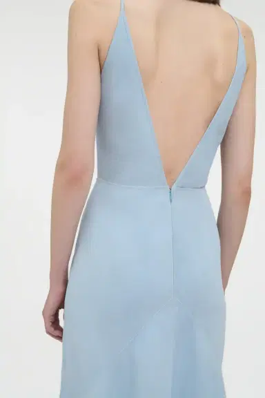 Gabriela Hearst Brigita Slip Maxi Dress in Light Blue Suede | Thumbnail 8 Gabriela Hearst Brigita Slip Maxi Dress in Light Blue Suede | Thumbnail 8