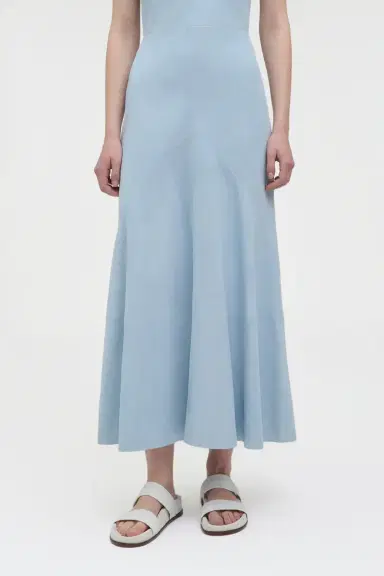 Gabriela Hearst Brigita Slip Maxi Dress in Light Blue Suede | Thumbnail 9 Gabriela Hearst Brigita Slip Maxi Dress in Light Blue Suede | Thumbnail 9