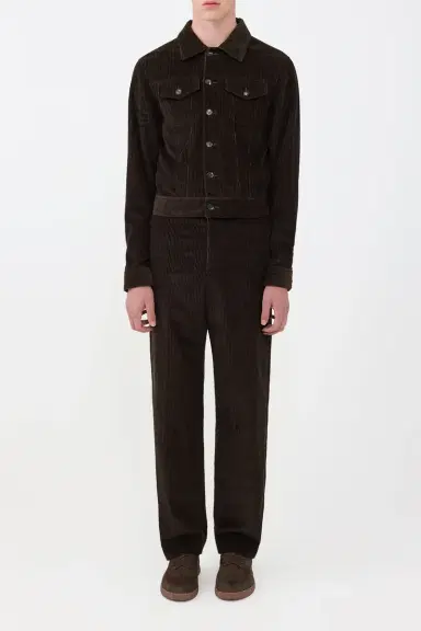 Gabriela Hearst Harold Trouser in Chocolate Fine Cashmere Corduroy | Thumbnail 3 Gabriela Hearst Harold Trouser in Chocolate Fine Cashmere Corduroy | Thumbnail 3