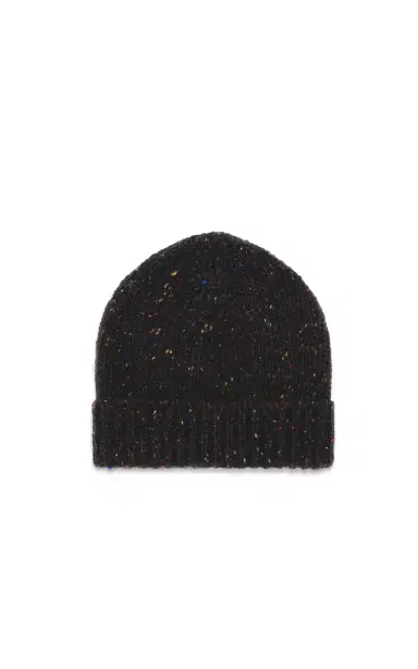 Gabriela Hearst Hailsham Knit Hat in Charcoal Multi Speckled Aran Cashmere | Thumbnail 1 Gabriela Hearst Hailsham Knit Hat in Charcoal Multi Speckled Aran Cashmere | Thumbnail 1