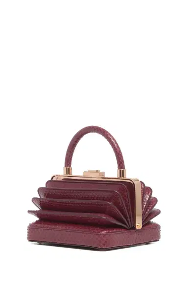 Gabriela Hearst Diana Bag in Bordeaux Snakeskin | Thumbnail 1 Gabriela Hearst Diana Bag in Bordeaux Snakeskin | Thumbnail 1