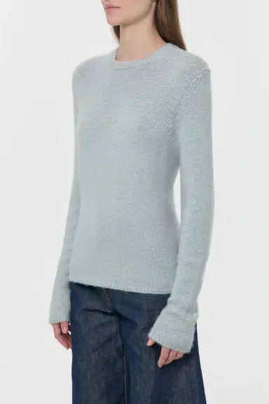 Gabriela Hearst Titus Knit Sweater in Light Blue Cashmere | Thumbnail 3 Gabriela Hearst Titus Knit Sweater in Light Blue Cashmere | Thumbnail 3