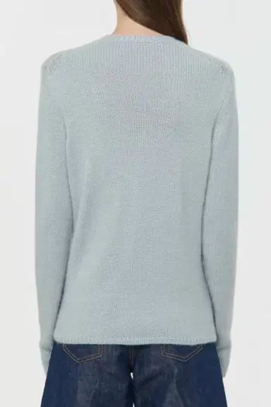 Gabriela Hearst Titus Knit Sweater in Light Blue Cashmere | Thumbnail 4 Gabriela Hearst Titus Knit Sweater in Light Blue Cashmere | Thumbnail 4