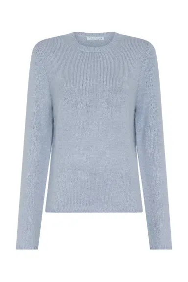 Gabriela Hearst Titus Knit Sweater in Light Blue Cashmere | Thumbnail 1 Gabriela Hearst Titus Knit Sweater in Light Blue Cashmere | Thumbnail 1