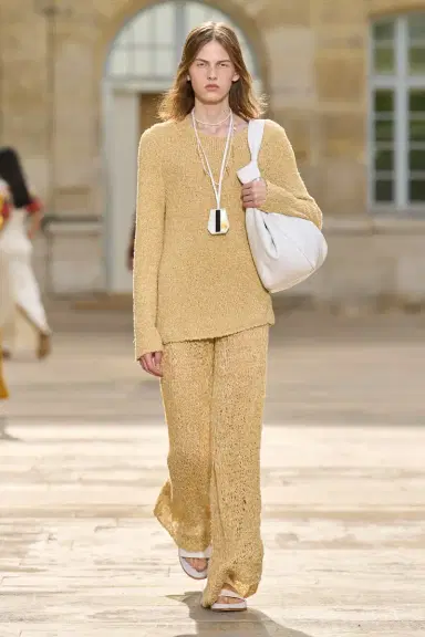 Gabriela Hearst Crescenta Knit Sweater in Hay Silk Cashmere Linen | Thumbnail 2 Gabriela Hearst Crescenta Knit Sweater in Hay Silk Cashmere Linen | Thumbnail 2